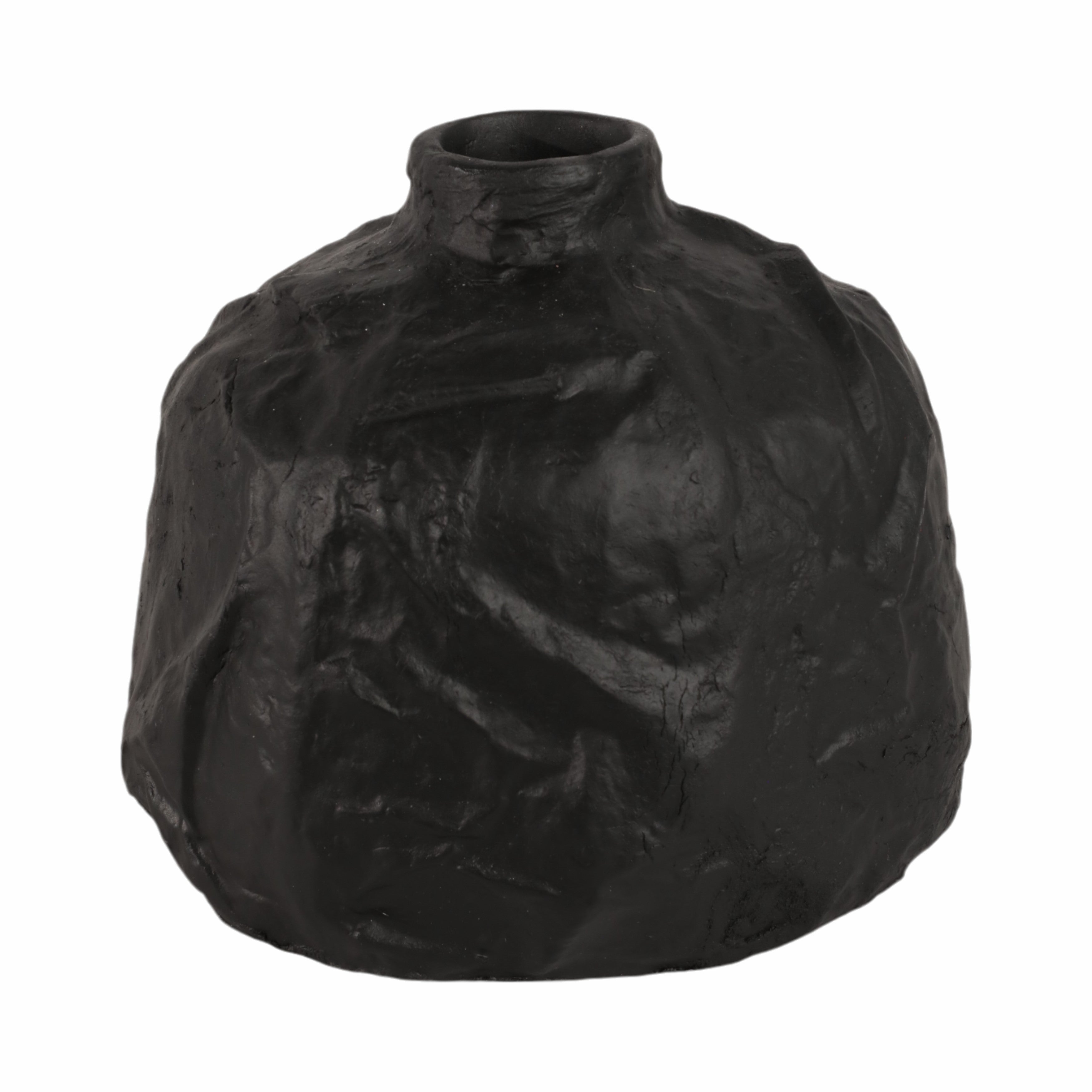 Jarrón cerámico negro mate para interior - Vilá Decoración - Muebles y decoración en Medellín y Colombia