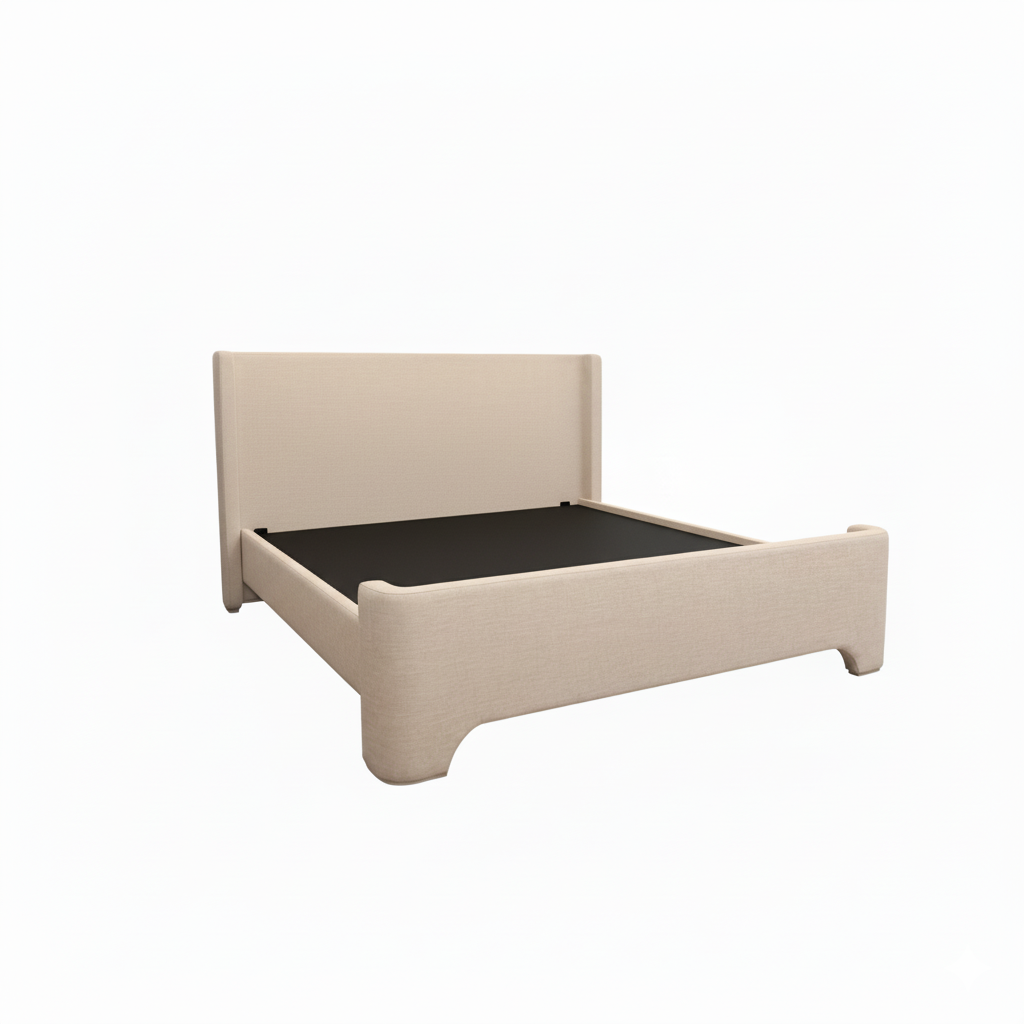 Cama Pollux beige para dormitorios, tamaño 140-160 cm - Vilá Decoración - Muebles y decoración en Medellín y Colombia