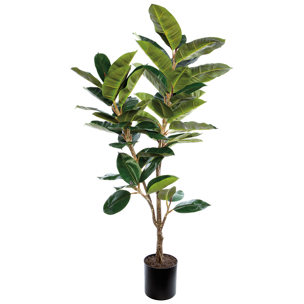 Árbol de caucho artificial con maceta negra - Vilá Decoración - Muebles y decoración en Medellín y Colombia