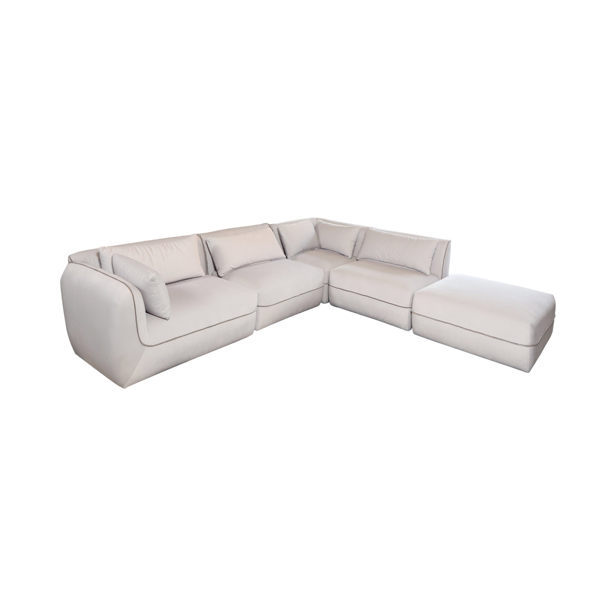 Sofá modular Orion beige para sala amplia - Vilá Decoración - Muebles y decoración en Medellín y Colombia