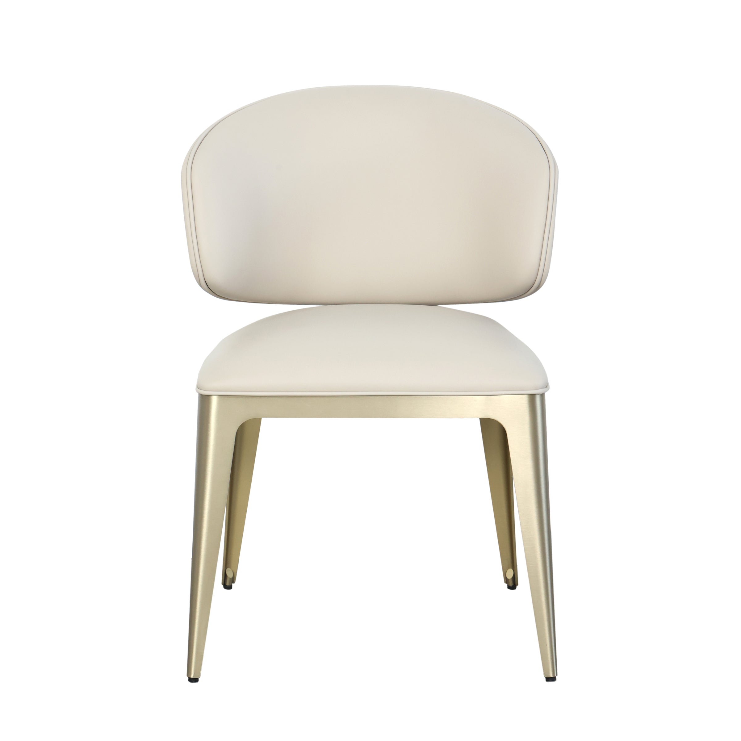 Silla ergonómica blanca con patas doradas - Vilá Decoración - Muebles y decoración en Medellín y Colombia