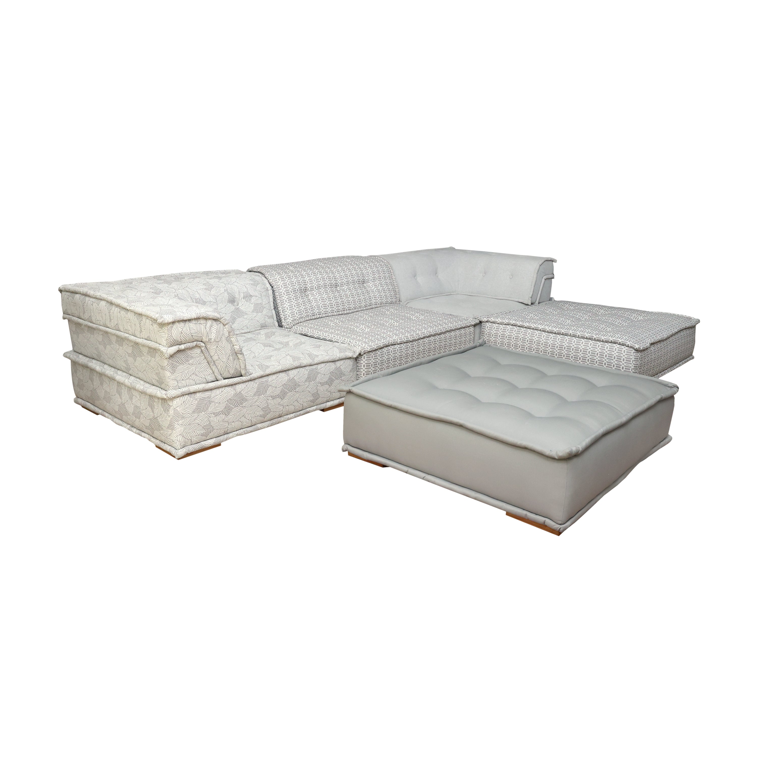 Sofá modular Sensus gris y blanco para sala - Vilá Decoración - Muebles y decoración en Medellín y Colombia