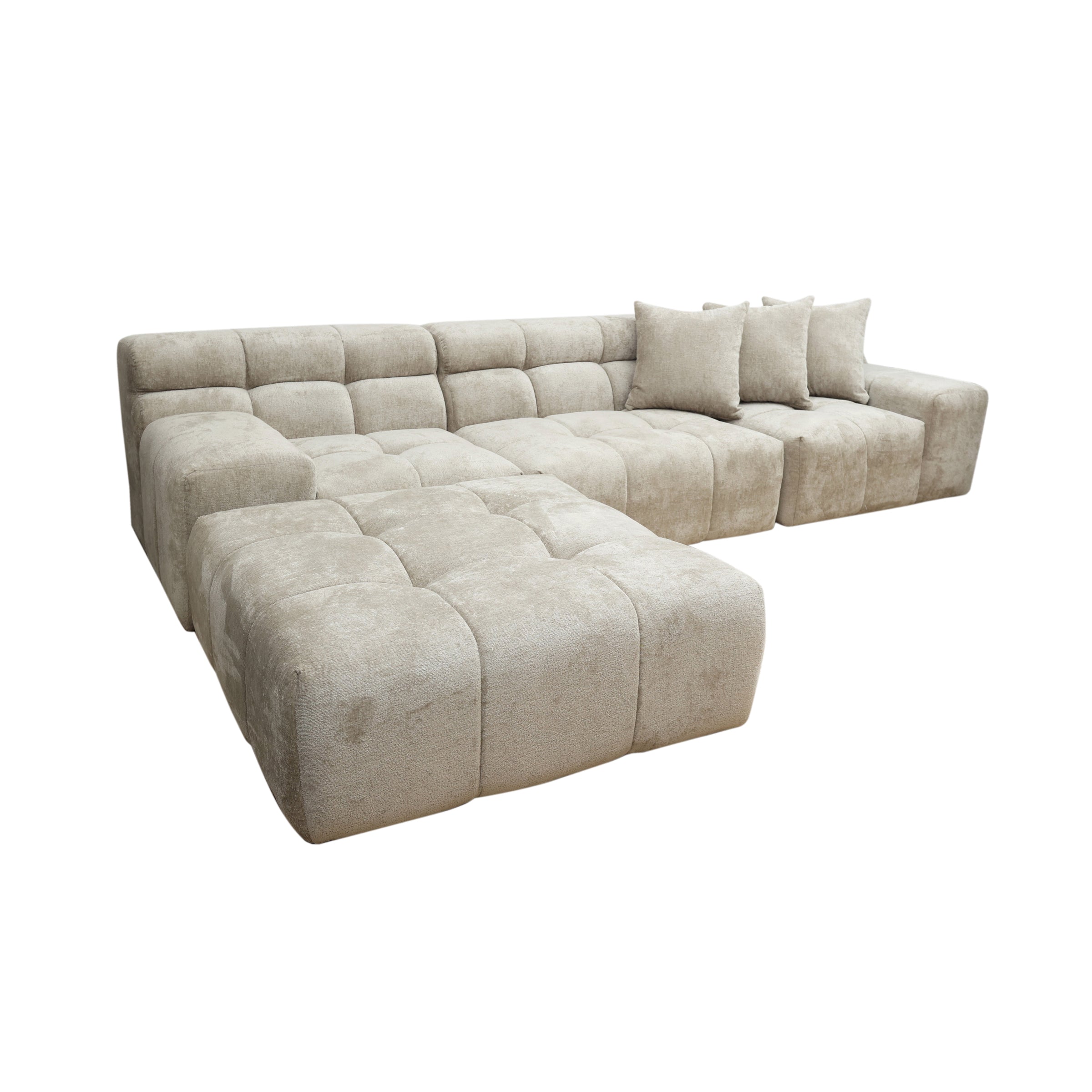 Sofá modular beige Aaron para sala y oficina - Vilá Decoración - Muebles y decoración en Medellín y Colombia