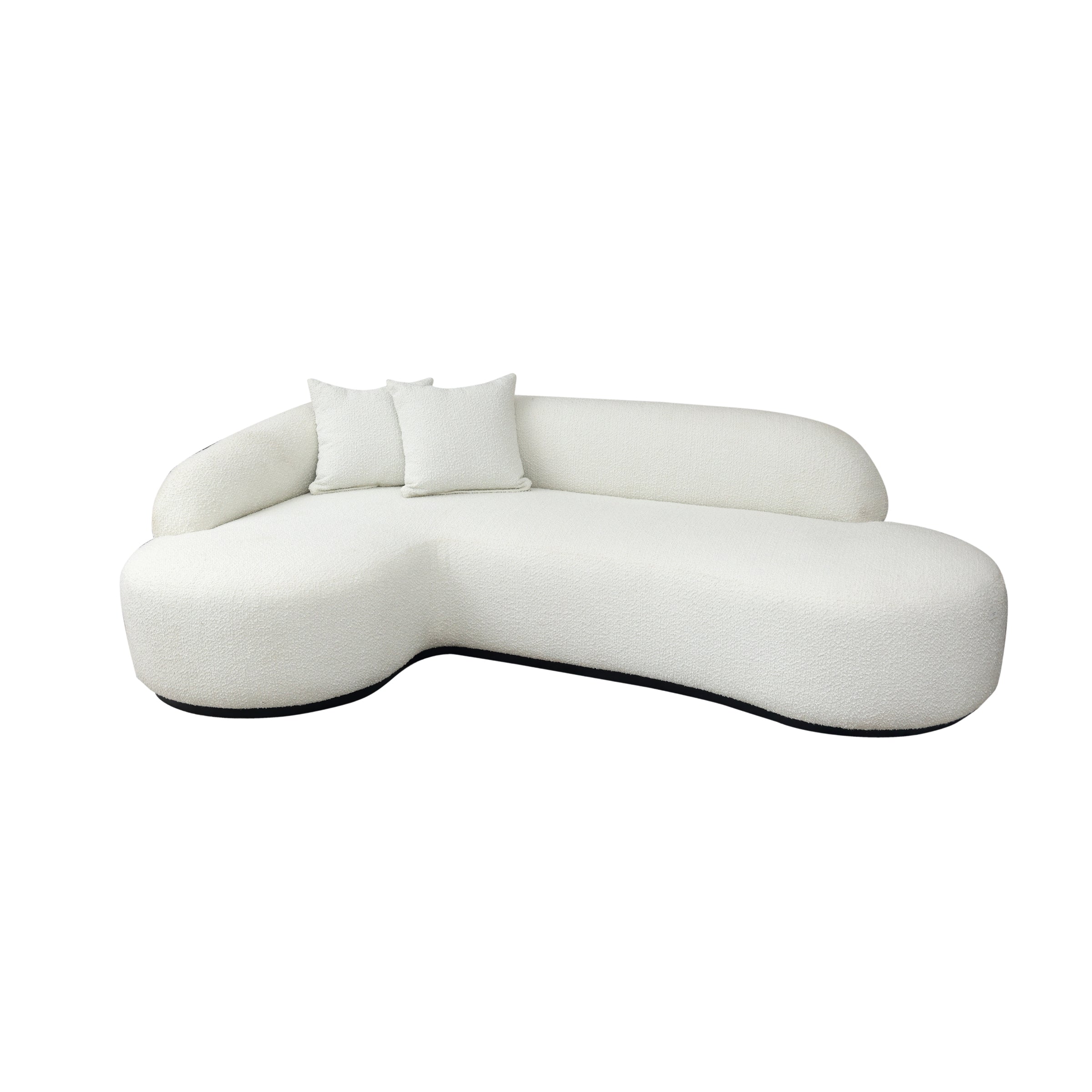 Sofá Curvo Blanco Celeste para Sala Moderna - Vilá Decoración - Muebles y decoración en Medellín y Colombia