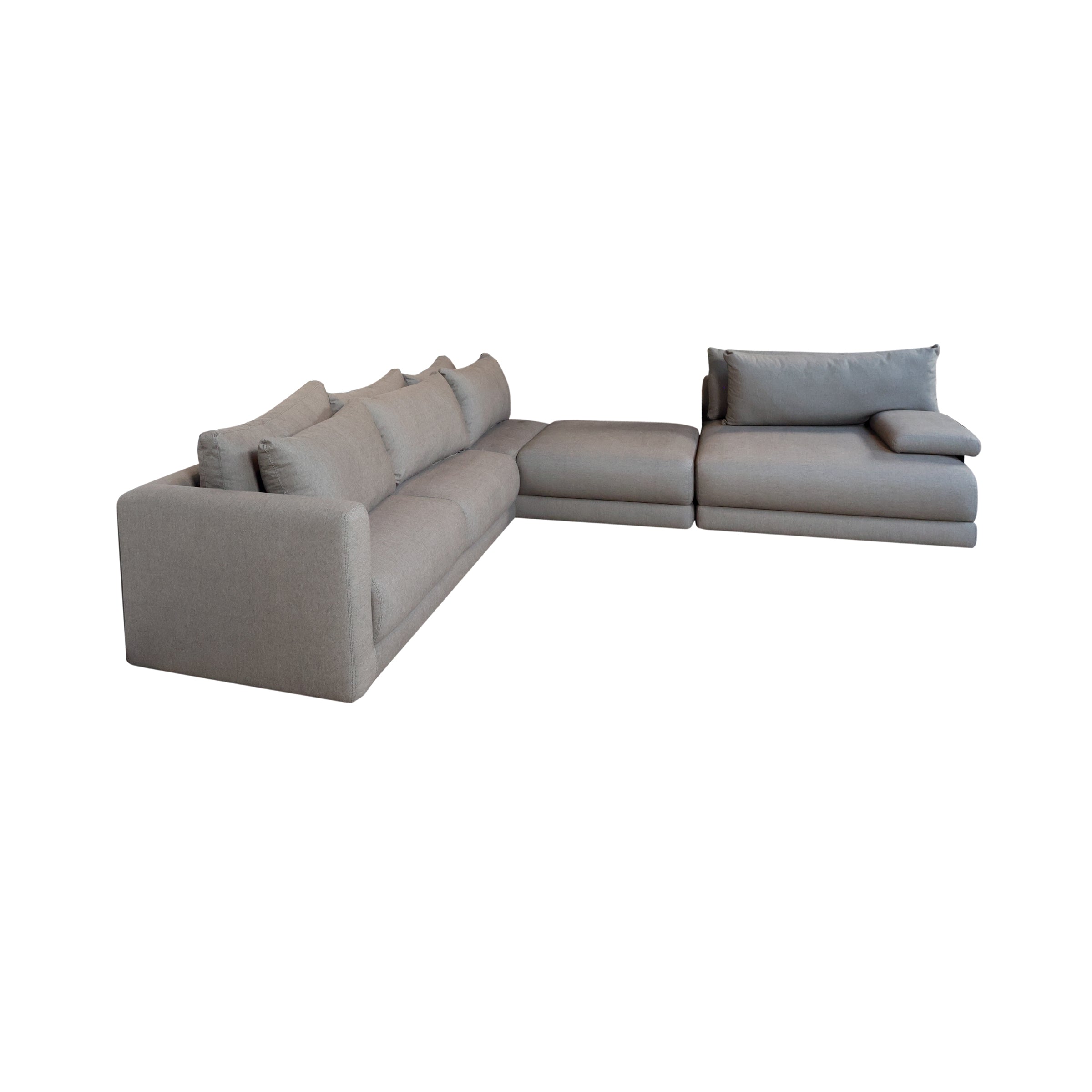 Sofá modular Virgo gris para sala amplia - Vilá Decoración - Muebles y decoración en Medellín y Colombia