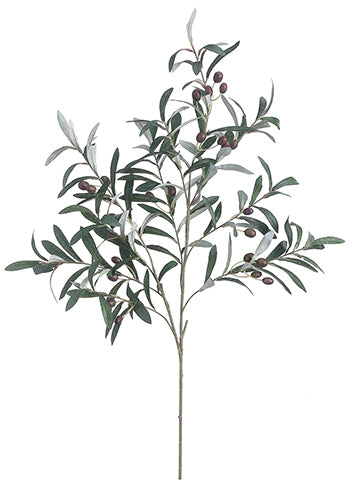 Rama de olivo artificial verde y púrpura decorativa - Vilá Decoración - Muebles y decoración en Medellín y Colombia