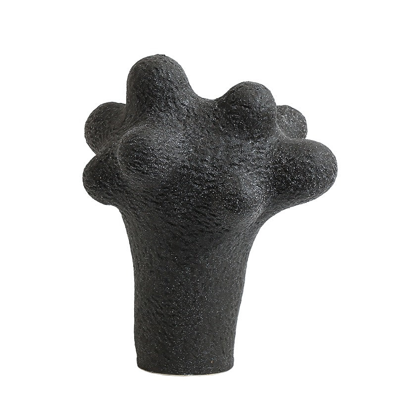 Figura decorativa cerámica negra compacta - Vilá Decoración - Muebles y decoración en Medellín y Colombia