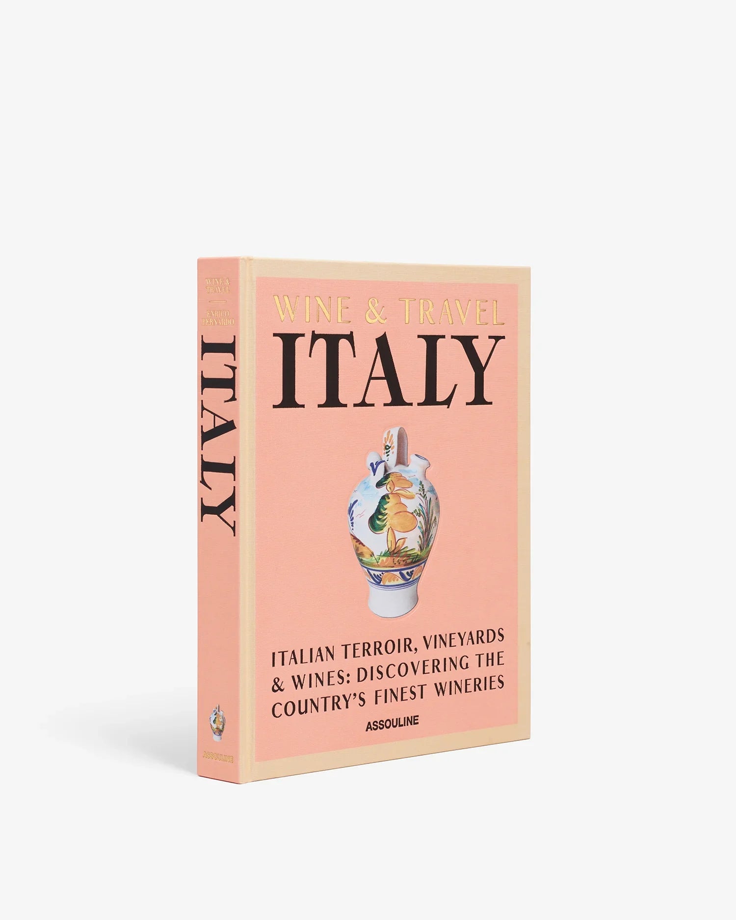 Libro Wine & Travel Italy tapa dura melocotón - Vilá Decoración - Muebles y decoración en Medellín y Colombia
