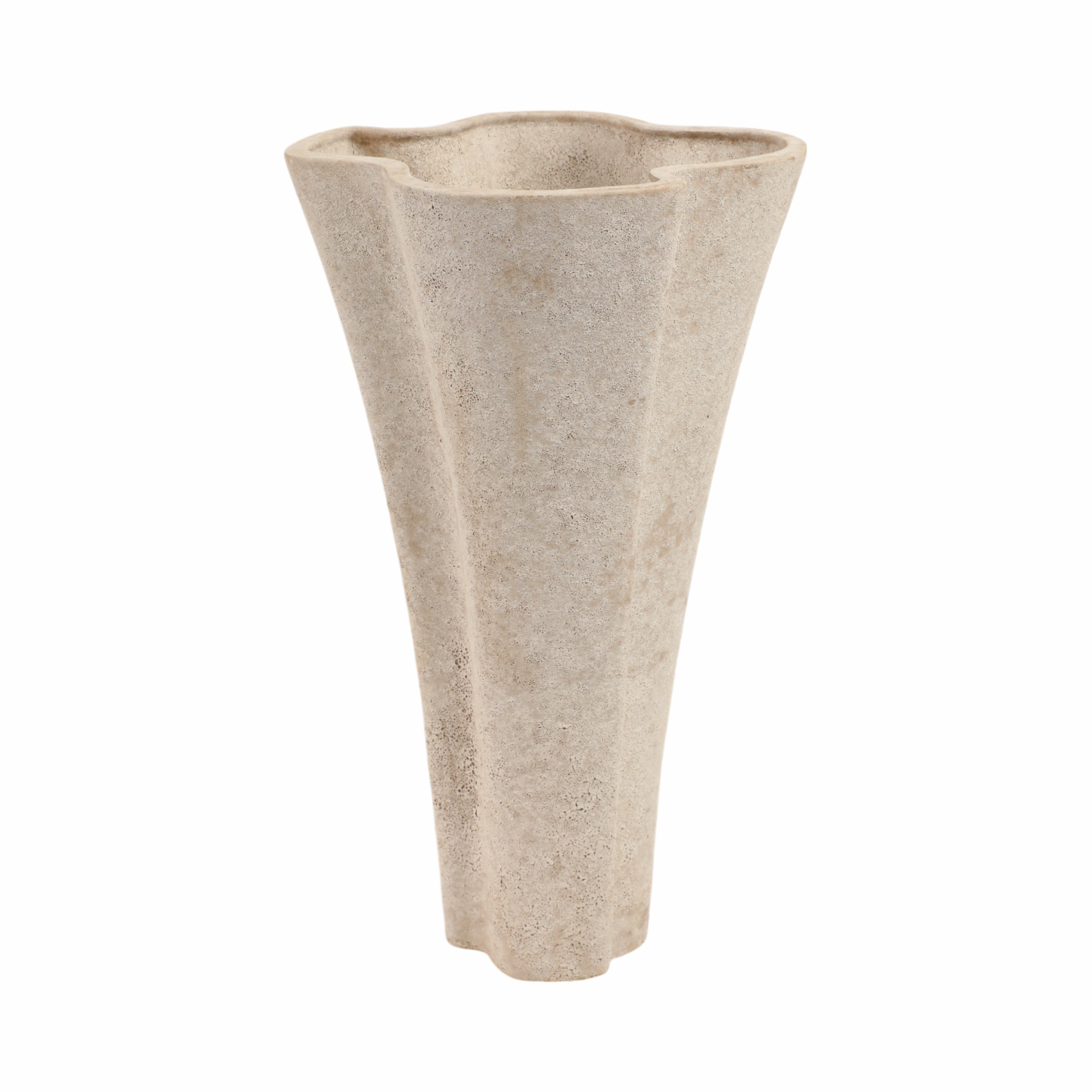 Jarrón cerámico beige moderno para interior - Vilá Decoración - Muebles y decoración en Medellín y Colombia