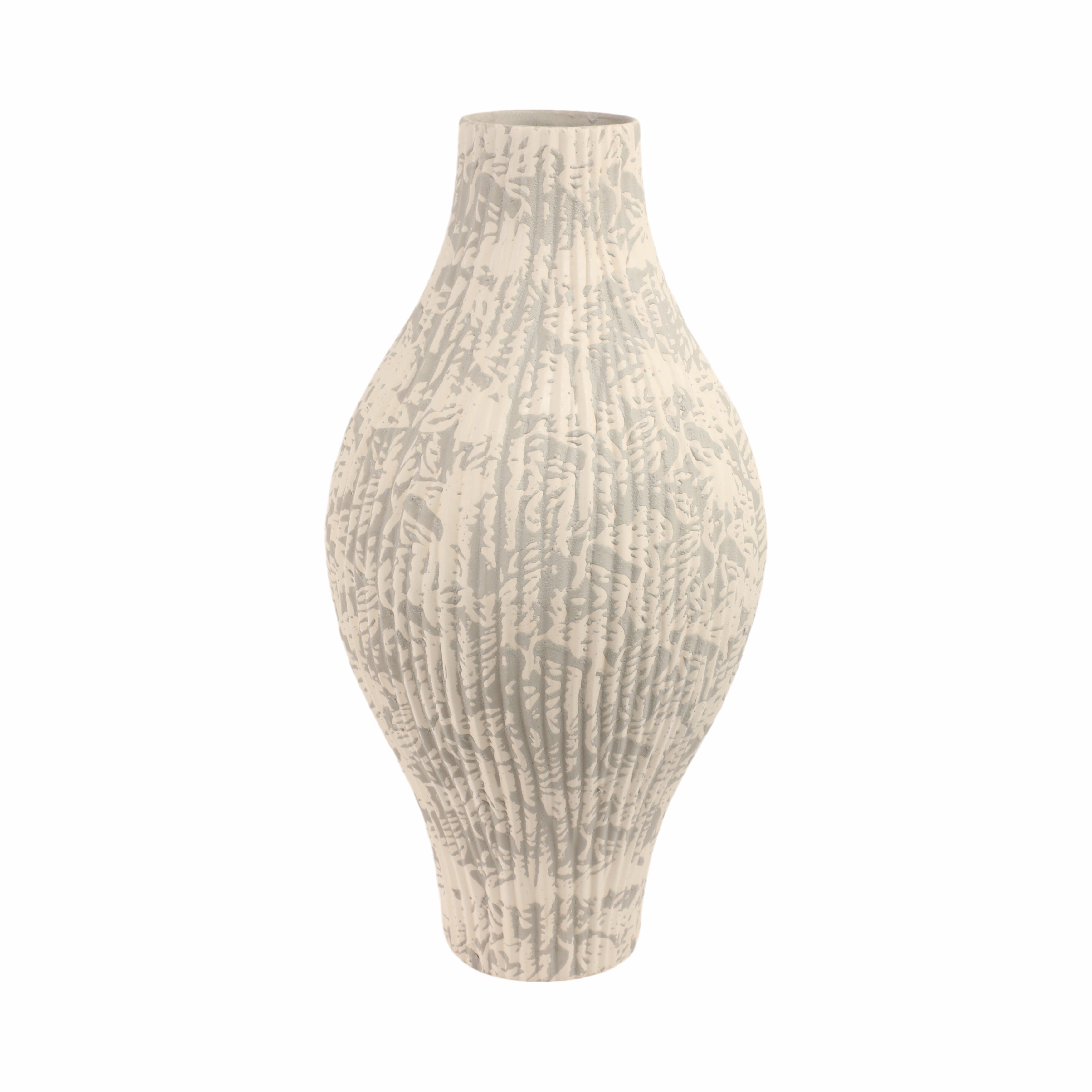 Jarrón moderno blanco y gris para interiores - Vilá Decoración - Muebles y decoración en Medellín y Colombia