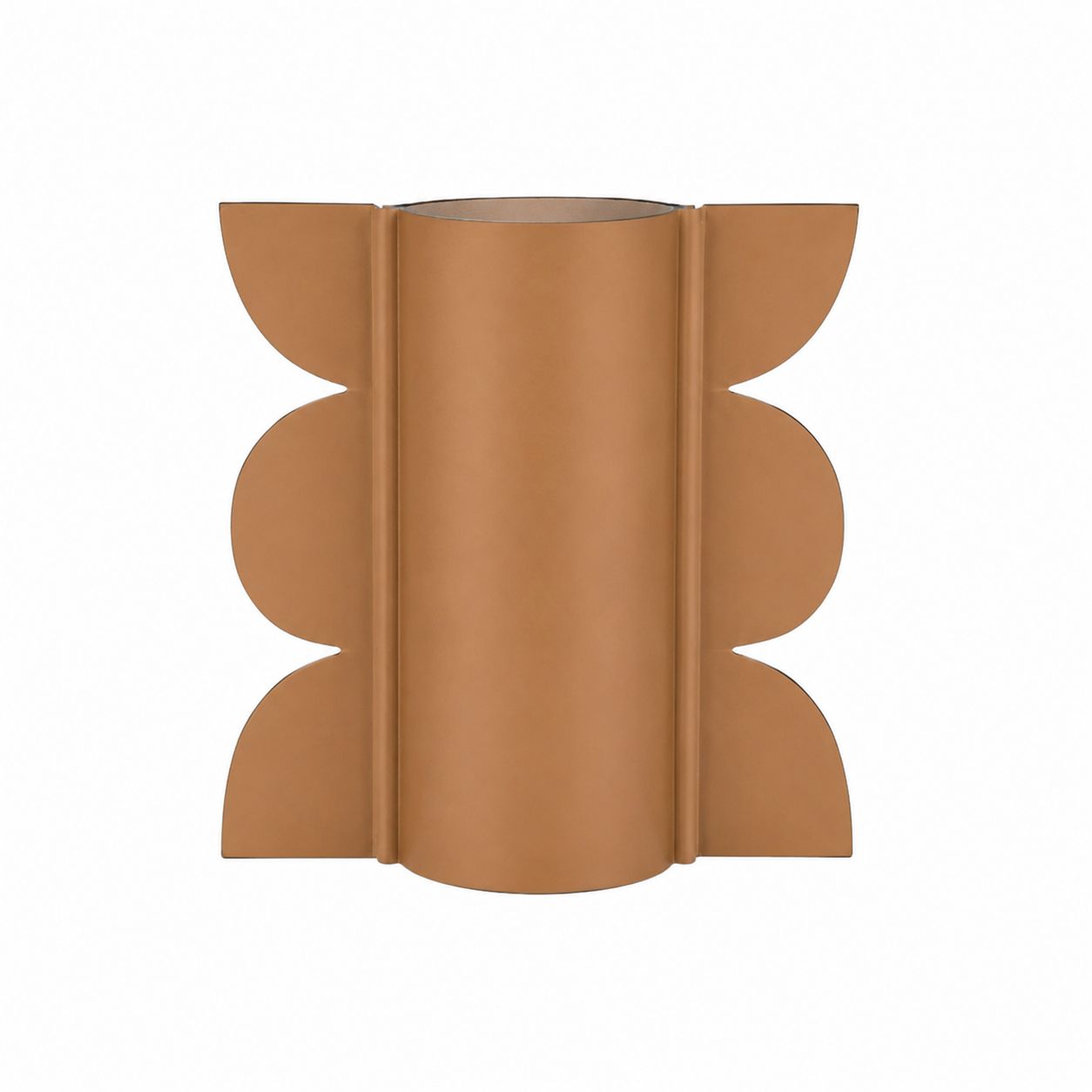 Jarrón decorativo escultural moderno en tono tierra, diseño exclusivo para decoración elegante del hogar.