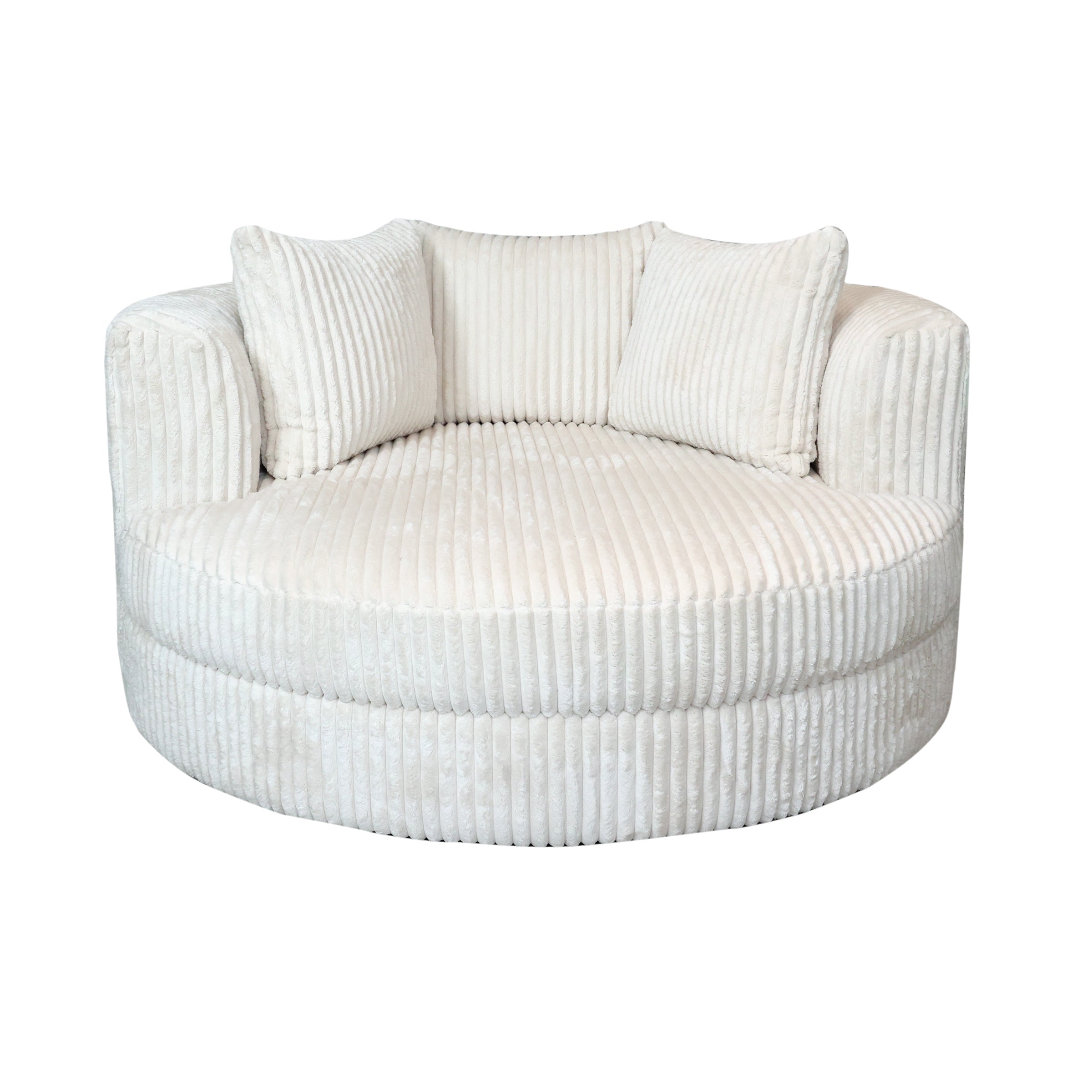 Sofá Oporto circular blanco para sala - Vilá Decoración - Muebles y decoración en Medellín y Colombia