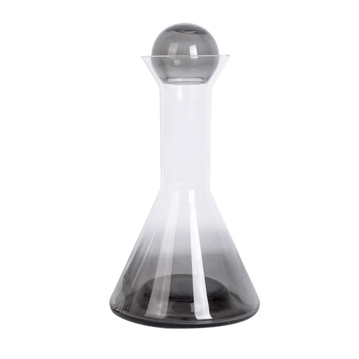 Botella translúcida cónica para servir bebidas - Vilá Decoración - Muebles y decoración en Medellín y Colombia