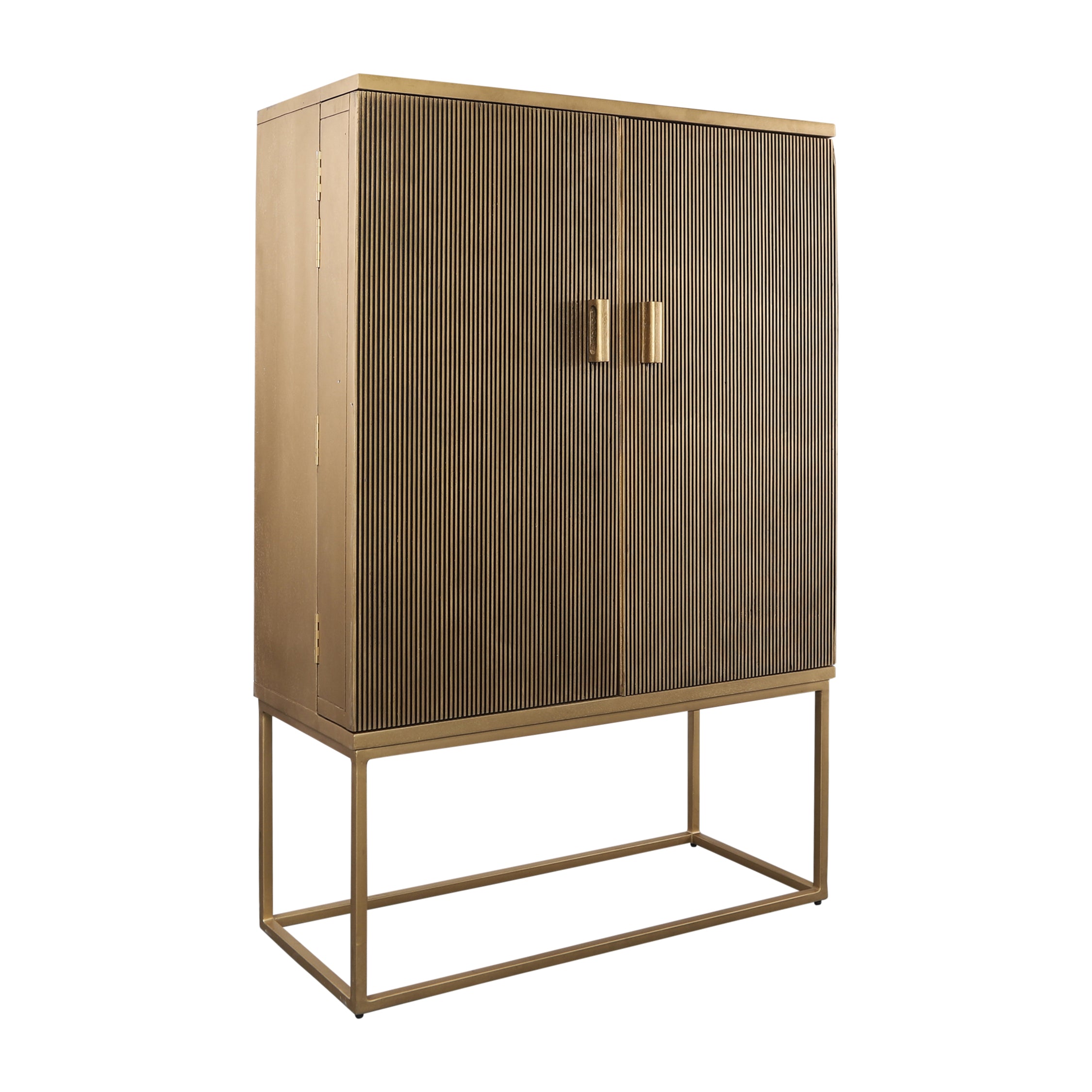 Gabinete dorado de 2 puertas Vilá Decoración - Vilá Decoración - Muebles y decoración en Medellín y Colombia