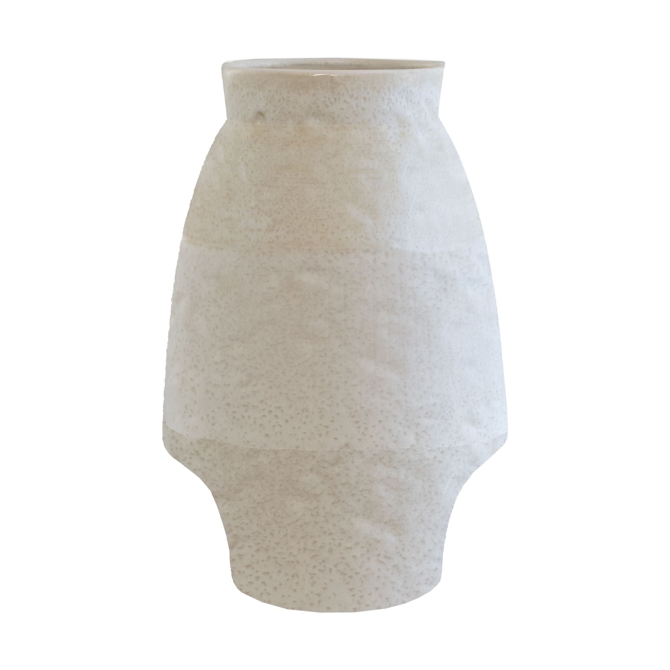 Jarrón decorativo blanco con textura irregular - Vilá Decoración - Muebles y decoración en Medellín y Colombia