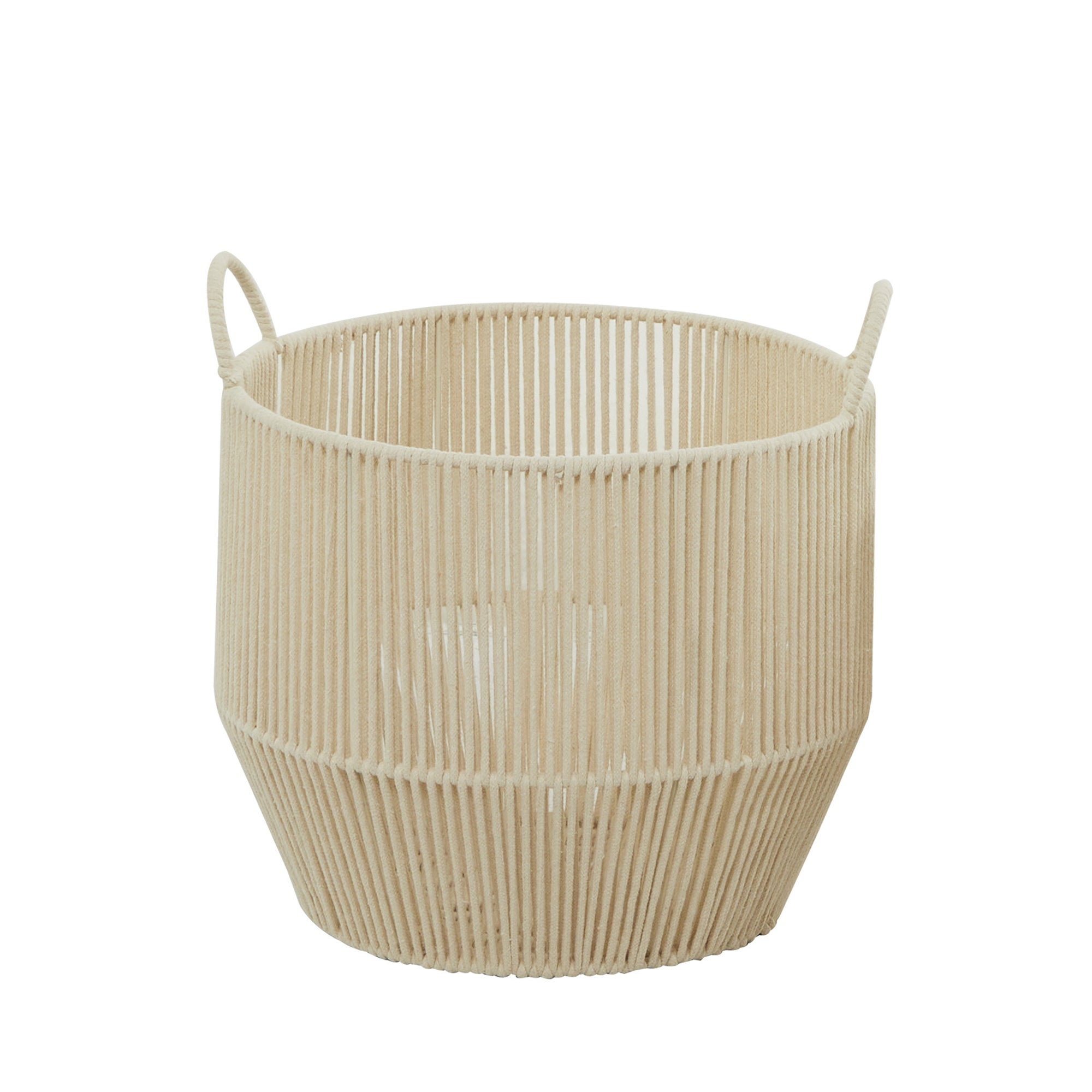 Canasta de algodón tejida grande para orden - Vilá Decoración - Muebles y decoración en Medellín y Colombia