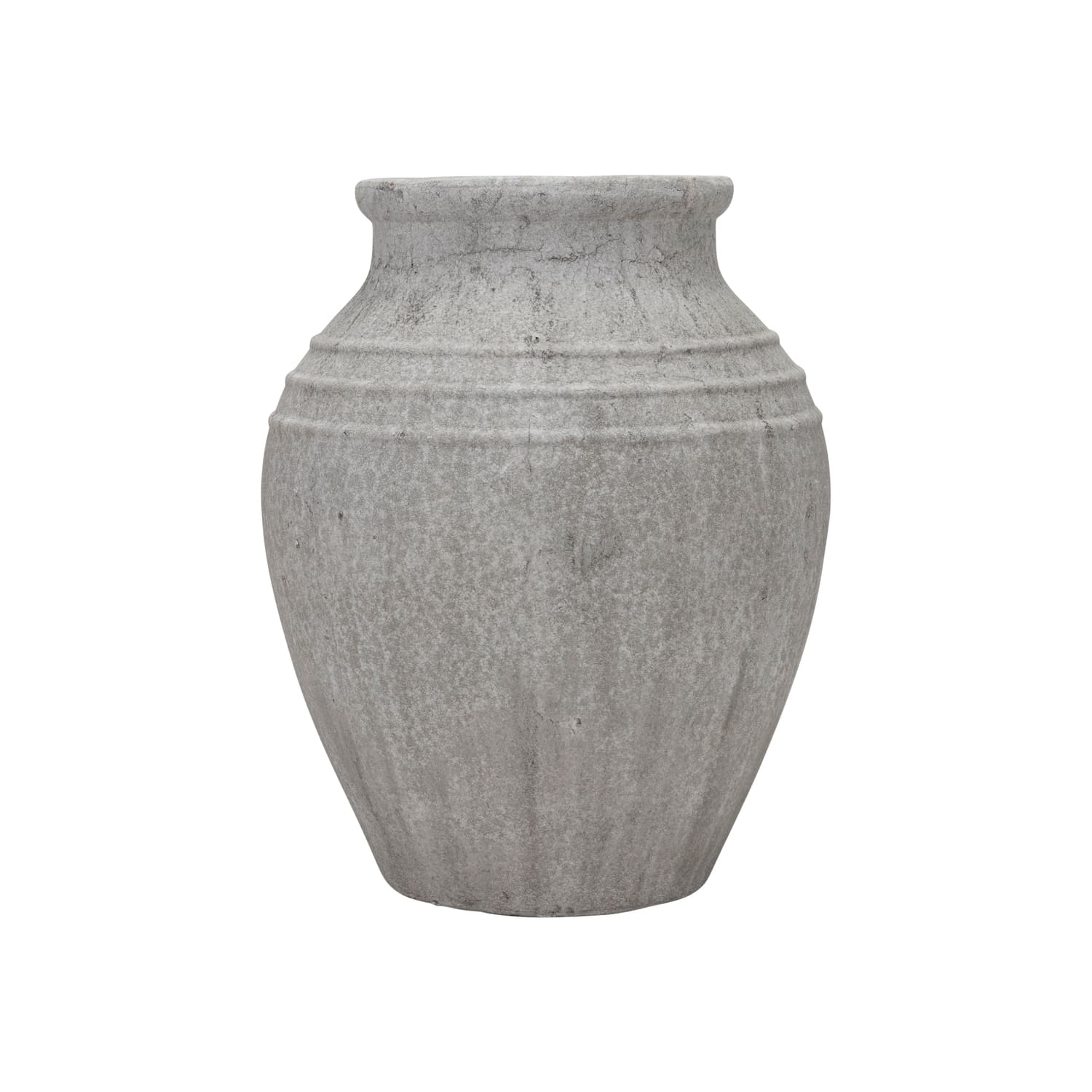 Jarrón pequeño de arcilla gris para decoración clásica - Vilá Decoración - Muebles y decoración en Medellín y Colombia