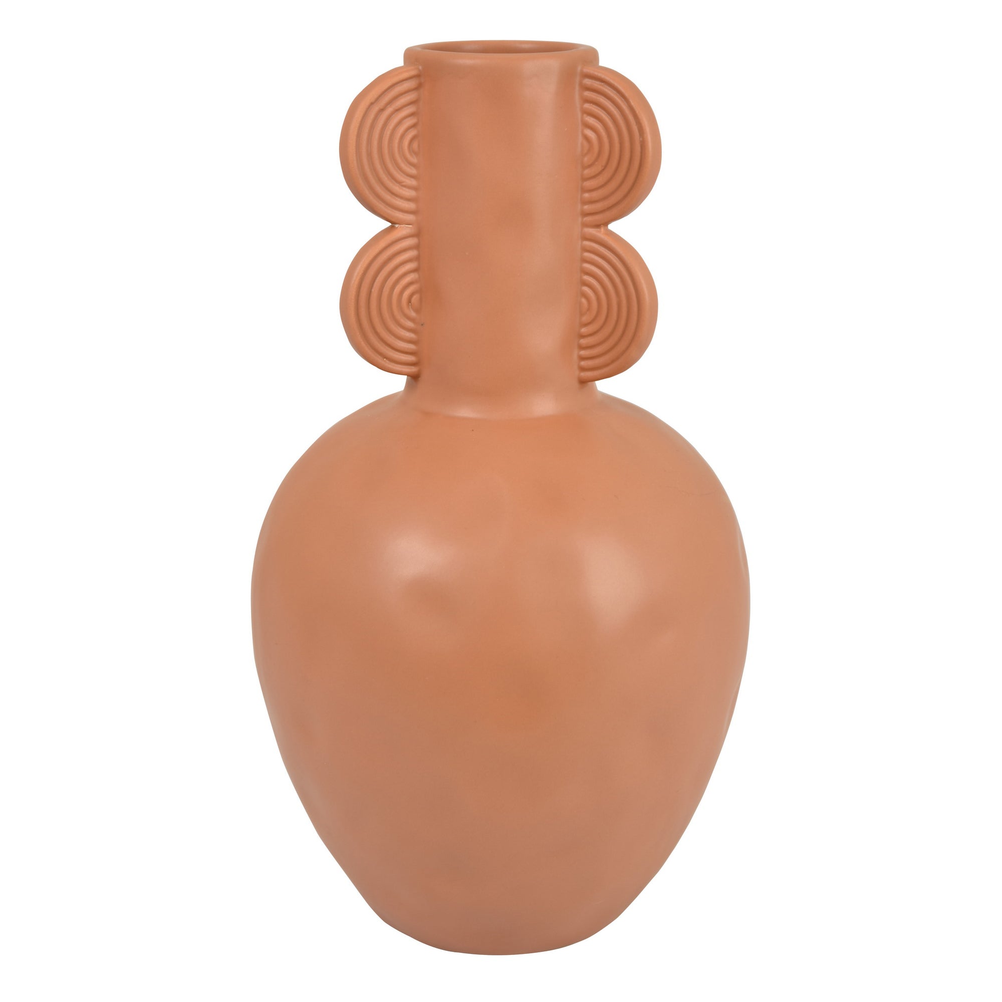 Jarrón moderno de cerámica naranja para decorar - Vilá Decoración - Muebles y decoración en Medellín y Colombia