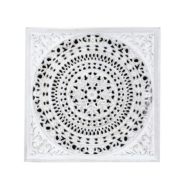 Mándala decorativa blanca para pared interior - Vilá Decoración - Muebles y decoración en Medellín y Colombia