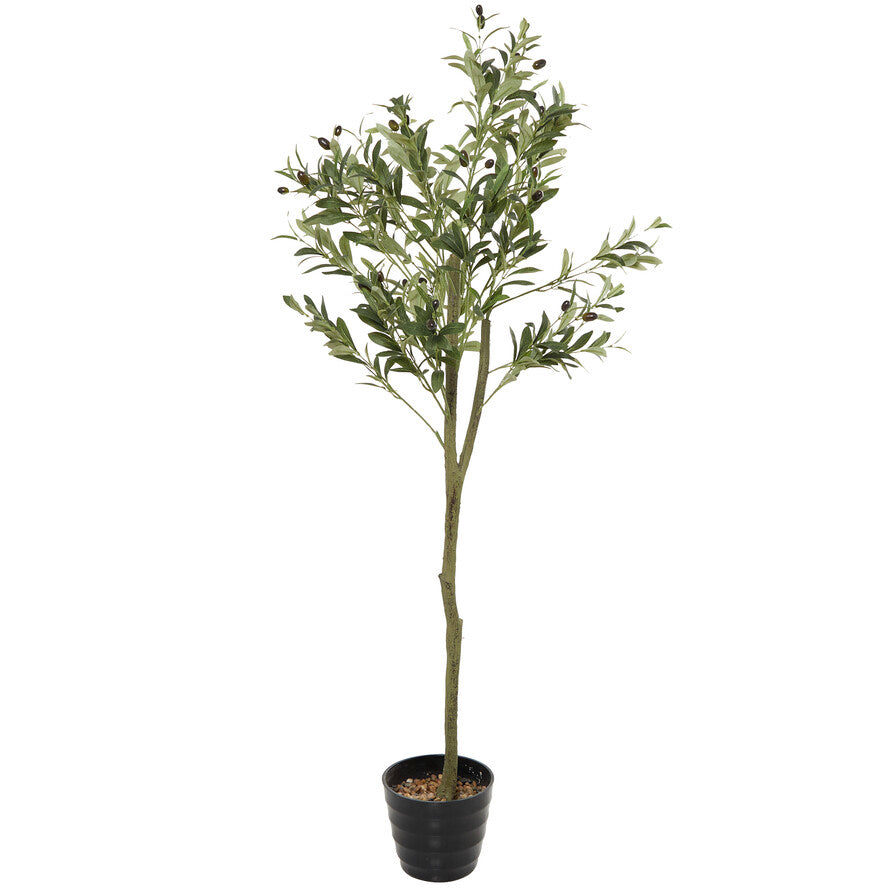 Árbol Artificial Olivo Verde con maceta negra - Vilá Decoración - Muebles y decoración en Medellín y Colombia