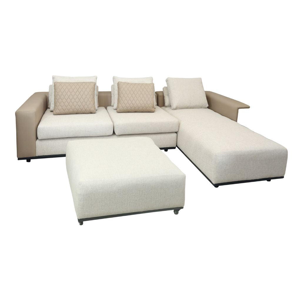 Sofá modular Minot beige y marrón para sala - Vilá Decoración - Muebles y decoración en Medellín y Colombia