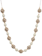 Guirnalda navideña decorativa en blanco y marrón - Vilá Decoración - Muebles y decoración en Medellín y Colombia