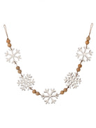 Guirnalda navideña blanca y madera decorativa - Vilá Decoración - Muebles y decoración en Medellín y Colombia