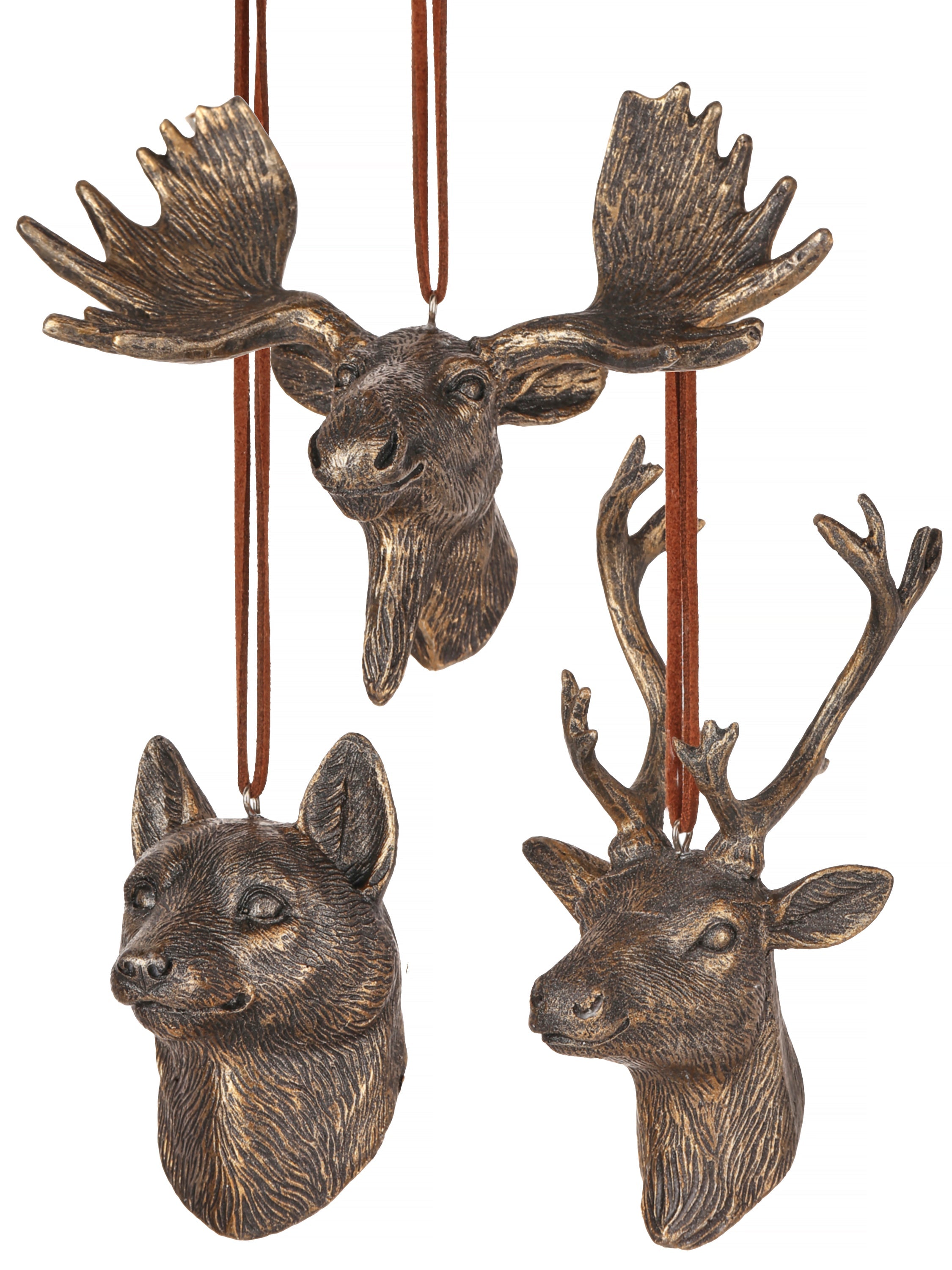 Set decorativo de cabezas de animales metálicos X3 - Vilá Decoración - Muebles y decoración en Medellín y Colombia