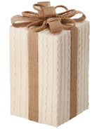 Regalo navideño grande decorativo en blanco cremoso - Vilá Decoración - Muebles y decoración en Medellín y Colombia