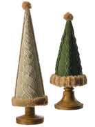 Set de árboles navideños beige y verde x2 - Vilá Decoración - Muebles y decoración en Medellín y Colombia