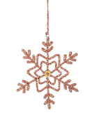 Adorno Estrella Navideña roja y beige para colgar - Vilá Decoración - Muebles y decoración en Medellín y Colombia