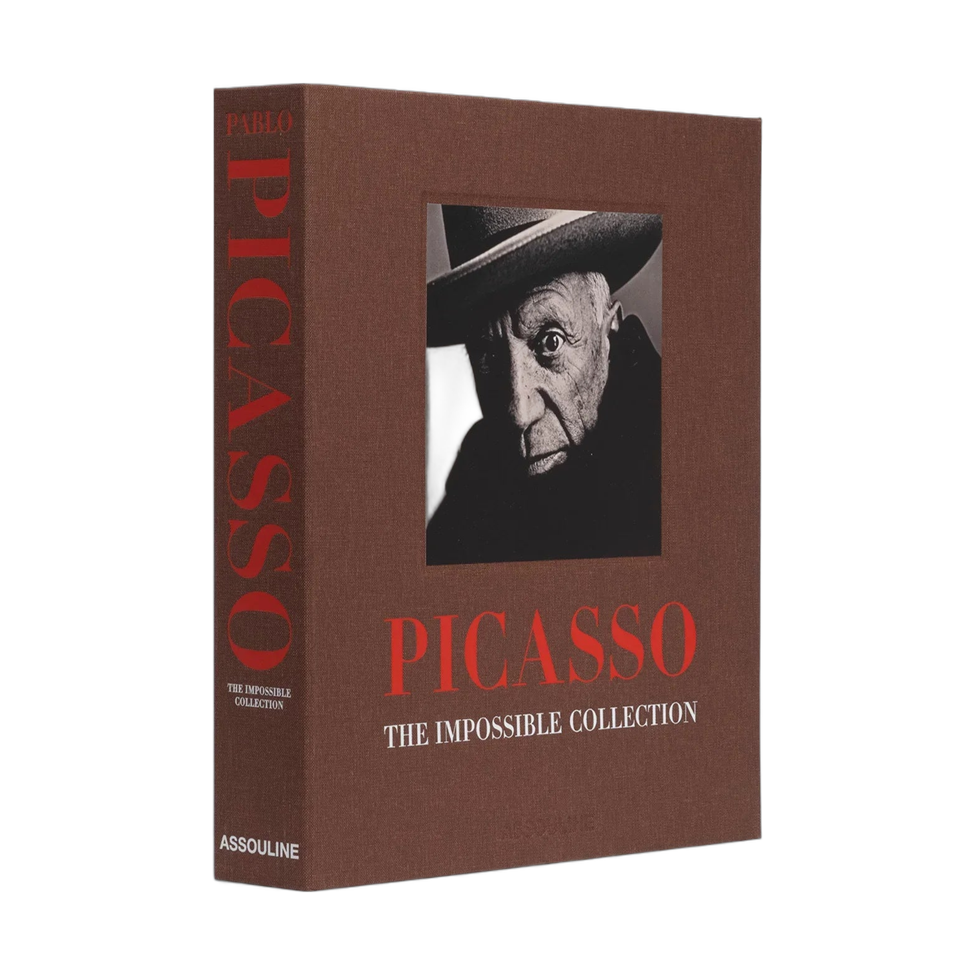 Libro de arte de lujo Pablo Picasso The Impossible Collection de Assouline, portada con retrato del artista.