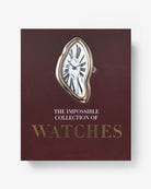Cubierta del libro Assouline The Impossible Collection of Watches, mostrando detalle del icónico reloj derritiéndose.