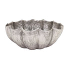 Bowl decorativo de Vilá Decoración, color plateado, hecho de aluminio.