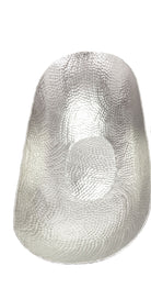 Bowl decorativo plateado de Vilá Decoración, hecho de Aluminio.