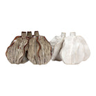 Jarrón decorativo Vilá Decoración de cerámica, color gris y blanco.