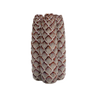 Jarrón decorativo de cerámica color gris y marrón, Vilá Decoración.