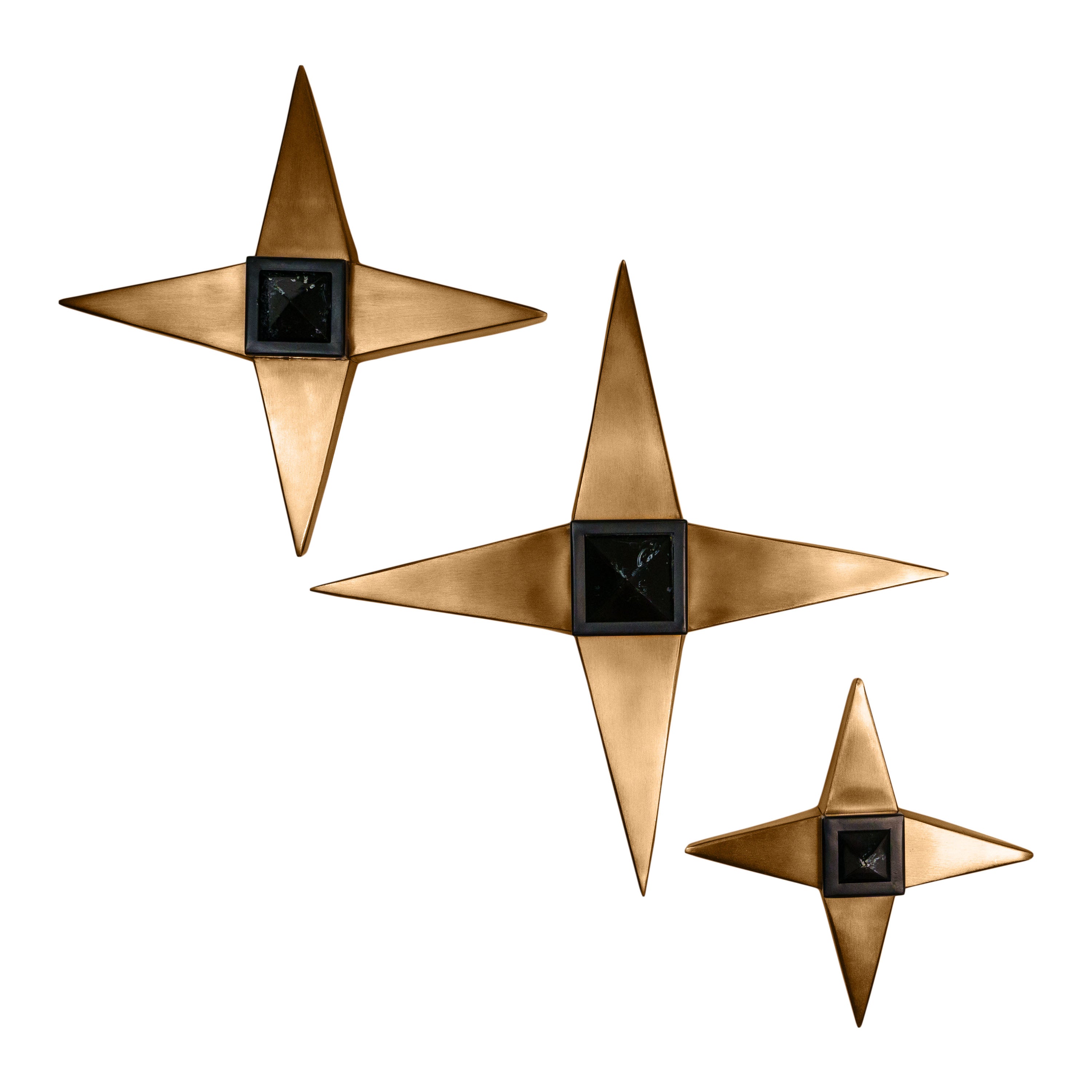 Decorativos Vilá Decoración en forma de estrella de aluminio color dorado.