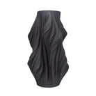 Jarrón pequeño negro con ondas decorativas - Vilá Decoración - Muebles y decoración en Medellín y Colombia