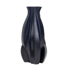 Jarrón grande de porcelana negra con ondas - Vilá Decoración - Muebles y decoración en Medellín y Colombia