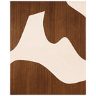 Cuadro de Vilá Decoración con diseño abstracto en tonos marrón y blanco, con base de madera y lona de polyester.