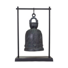 Escultura de campana decorativa de Vilá Decoración, color oscuro, hecha de aluminio.