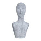 Escultura de busto gris de Vilá Decoración, hecha de piedra.