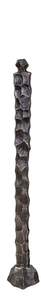 Escultura decorativa de Vilá Decoración, color gris oscuro, hecha de aluminio.