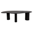 Mesa de centro Vilá Decoración con tapa de mármol y base resistente en color negro.