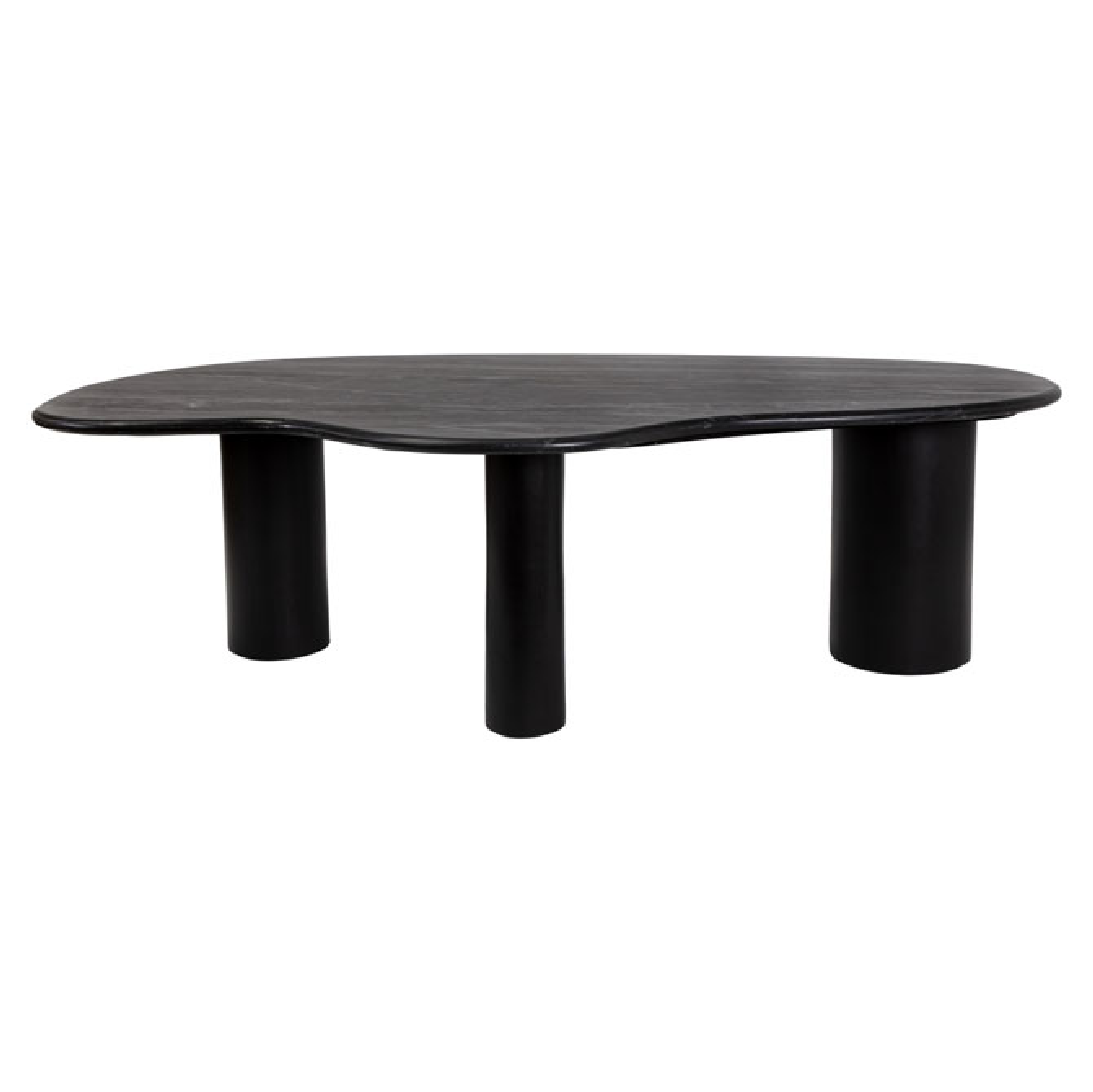 Mesa de centro Vilá Decoración con tapa de mármol y base resistente en color negro.