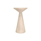 Mesa auxiliar de cerámica color crema de Vilá Decoración.