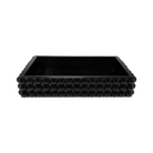 Bandeja decorativa negra de Vilá Decoración hecha de resina.