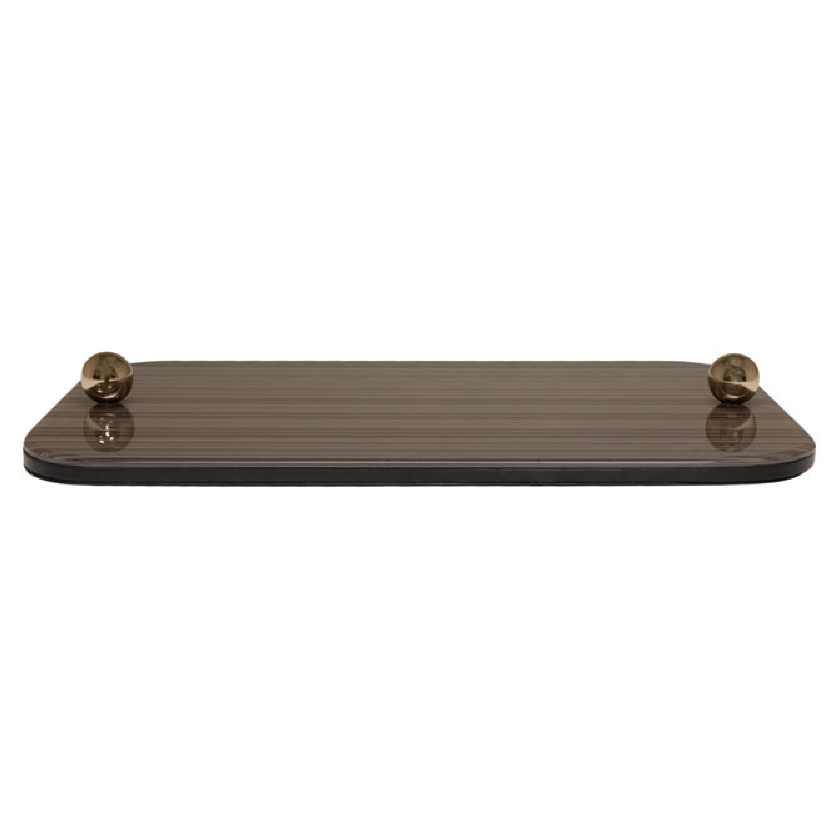 Bandeja decorativa Vilá Decoración con base resistente y detalles de hierro.