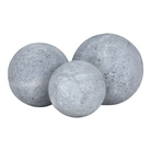 Decorativos Vilá Decoración, tres esferas de piedra gris.